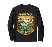 Iguazu Falls Argentina Brazil Waterfall Jungle Scenic Long Sleeve T-Shirt
