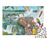Iguazu Falls Devil's Throat Delirium Wooden Jigsaw Puzzle Waterproof 1000 Piece Puzzles for Adults Colourful Home Decoration
