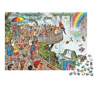 Iguazu Falls Devil's Throat Delirium Wooden Jigsaw Puzzle Waterproof 1000 Piece Puzzles for Adults Colourful Home Decoration