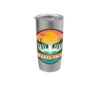 Iguazu Falls Iguaçu Souvenirs Memorabilia Retro Sunset Sun Stainless Steel Insulated Tumbler