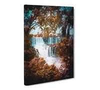 Iguazu Falls National Park In Argentina Modern Canvas Wall Art Print Ready to Hang, Framed Picture for Living Room Bedroom Home Office Décor, 24x16 Inch (60x40 cm)