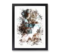 Iguazu Falls National Park In Argentina Watercolour Modern Framed Print | A3 Black Framed Wall Art | Ready to Hang | Modern Historical Picture | Living Room Bedroom Lounge Office