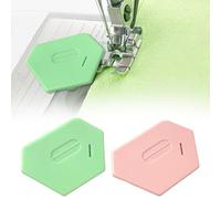 IGXX 2 Pcs Seam Guide for Sewing Machine with Scale,Magnetic Seam Guide for Sewing Machine,Polygonal Strong Magnetic Gauge,Universal Attachment Sewing Supplies(Green+Pink)