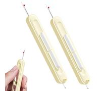 IGXX 2Pcs Needle Threader, 2 in 1 Needle Threader Seam Ripper, for Hand Sewing Knitting Cross Stitch Embroidery Thread Removal(White)