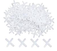 IGXX 500 Pcs Tile Spacers,3mm Tile Spacers,Decorative Tile,Wall Floor Tile Plastic Cross Spacer,White Tile Spacers,Slab Spacers for Tile Fixing Mat Road Mat Garden Slab Tile Leveling