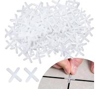 IGXX 500 Pcs Tile Spacers,5mm Tile Spacers,Decorative Tile,Wall Floor Tile Plastic Cross Spacer,White Tile Spacers,Slab Spacers for Tile Fixing Mat Road Mat Garden Slab Tile Leveling