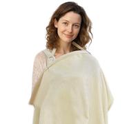 IGXX Breastfeeding Cover with Rigid Hoop, Breathable Cotton Nursing Covers, Adjustable Strap Breast Feeding Cover for Mum, Multi-use Stroller Coverall & Carseat Canopy(Khaki)