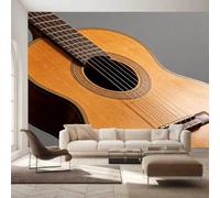 igyhuij Non-Woven Photo Wallpaper Classical Guitar Close-Up 3D Effect Panoramic Wall Mural 390x260 cm Modern Music Instrument Murals for Bedroom Living Room Home Decor Wall Art Wallpaper Poster m2525