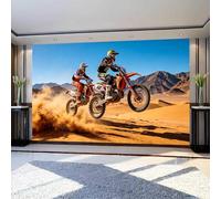 igyhuij Non-Woven Photo Wallpaper Motorcycle 3D Effect Panoramic Wall Mural 450x315 cm - Modern Extreme Sports Murals for Bedroom, Living Room, Home Decor Wall Art Wallpaper Poster m1444