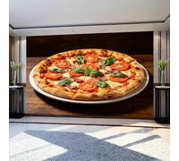 igyhuij Non-Woven Photo Wallpaper Pizza 3D Effect Panoramic Wall Mural 350x256 cm - Modern Italian Food Murals for Bedroom, Living Room, Home Decor Wall Art Wallpaper Poster m1231