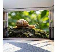 igyhuij Non-Woven Photo Wallpaper Snail 3D Effect Panoramic Wall Mural 150x105 cm Modern Reptile Murals for Bedroom Living Room Home Decor Wall Art Wallpaper Poster m1611
