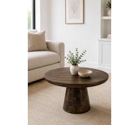 Bathwick Dark Mango Wood Round Coffee Table 80Cm