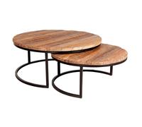 IH Design Codd Set of 2 Coffee Tables Railway Sleeper Wood