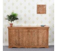 IH Design Darvell Mango Wood Extra Large Sideboard with 4 Doors in Brown IH Design Brown