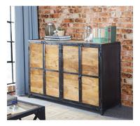 IH Design Durin Vintage Up cycled Industrial Large Sideboard - Metal - 1