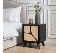 IH Design Dusk Mango Wood Bedside Table - Mango Wood & Engineering wood - 1 - Tan