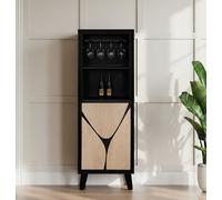 IH Design Dusk Mango Wood Drinks Cabinet/Bookcase - Mango Wood & Engineering wood - 1 - Tan