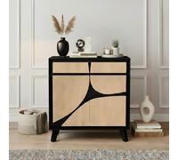IH Design Dusk Mango Wood medium Sideboard with 2 drawers - Tan - Mango Wood & Engineering wood - 1