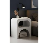 IH Design GEO A Shape End Table in White IH Design White