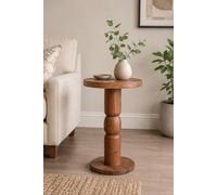 IH Design Jaipur Acacia Wood Freestanding Side Table in Brown IH Design Brown