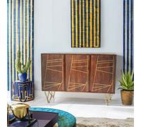 IH Design Large Sideboard with 3 Doors Bishop Dark Mango - Wood - 1