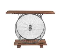 IH Design Monco Reclaimed Wood & Metal Console Table Wheel - Lacquered - Wood - 1