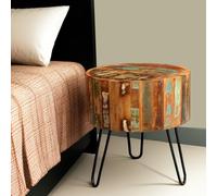 IH Design Ted Reclaimed Boat Side Table in Brown IH Design Brown