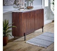 IH Design Tilden Mango Wood Sideboard With Marble Top & Metal Legs in White IH Design White