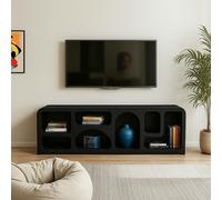 IH Design Tv Cabinet Large Otis Geometric Black - 1 - Mango Wood & Engineering wood - Black