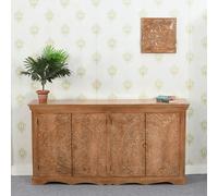 IH Design Viva Mango Wood Extra Large Sideboard with 4 Doors - Lacquered - Wood - 1