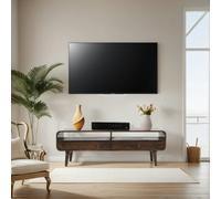 IH Design Winnie Dark Mango Wood Large TV Stand with 2 Drawers - 140 cm - 47 cm - Wood