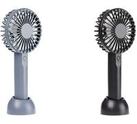 IH Rechargeable USB Handheld Fan 3 Speed Settings Battery Powered Electric Hand Held Fan Ideal for Home, Travel and Camping (Grey)
