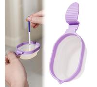 Ihaapsi Collapsible Pee Cup with Test Rest - Reusable Foldable Urine Collection Cup for Women’s Ovulation & Pregnancy Tests - Portable & Hygienic with Non-Slip Handle (Purple)