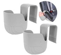 Ihaapsi Universal Cup Holder for Baby Car Seats & Strollers - Secure Drink & Snack Holder for Kids, Fits Most Car Seats, Wheelchairs & Travel Systems, 2 Pack (Grey)