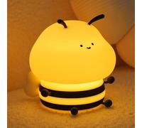 IHALO Cute Baby Night Light, Nursing Light for Baby Care in Children's Room, Soft Silicone Touch Night Lamp, RGB Light, Night Lamp Bee for Newborns, Breastfeeding and Swaddling, Stepless Dimming