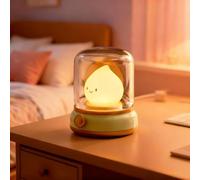 IHALO Cute Chibi Flame Lamp, Anime Cozy Lights, Retro Rechargeable Night Light, 2 Modes Dimmable Warm Night Lamp with Timer, Room Decor, Desk Accessories, Camping, Party, Birthday Gifts for Baby