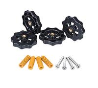 iHaospace 40mm M4 Hand Twist Hot Bed Leveling Nut + Spring + Screw for 3D Printer CR-10 CR-10s Ender 3(4 Sets)