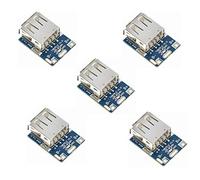 iHaospace 5 Pcs Boost Step Up 5V 1A Power Supply Module Lithium Battery Charge Protection Board 134N3P DIY Charger USB and Micro USB Port
