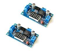 iHaospace Adjustable DC-DC Step Down Buck Power Convert Module with LED Voltmeter Display 4-40 V Input to 1.25-37 V Output, Pack of 2