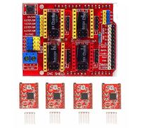 iHaospace CNC Engraver Shield Expansion Board + 4Pcs A4988 Stepper Motor Driver With Heatsink Kit For Arduino 3D Printer
