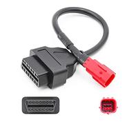 iHaospace Motorcycle OBD2 Diagnostic Cable Adapter OBD2 Extension Cable 16 Pin to 6 Pin OBD Adaptor for Honda Motorcycle