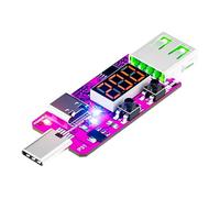 iHaospace PD/QC Trigger Board USB C Fast Charging Decoy Module for PD 3.1/3.0-5V/9V/12V/15V /20V/28V, QC 2.0/3.0-7V/9V/12V/20V Current Voltmeter 2 in 1 Car Tester Voltage Ammeter