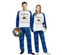 iHapHap How Snowflakes Are Really Made Funny Blue Matching Pajamas Set For Adults(4XL,Dad)
