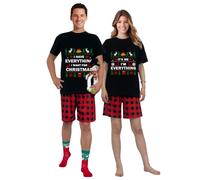 iHapHap I Have Everything I Am Everything Short Christmas Matching Pajamas Set(XL,Mom)