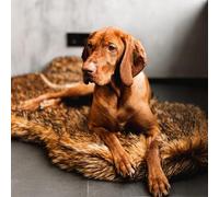 IHAPPYDOG Luxury Faux Fur Orthopedic Dog Bed, Memory Foam Dog Bed for Small, Medium, Large and XL Pets, Fluffy Pet Bed with Waterproof and Washable Cover (Brown,