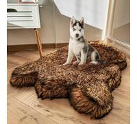 IHAPPYDOG Luxury Orthopaedic Faux Fur Dog Bed, Memory Foam Dog Bed for Small, Medium, Large and XL Pets, Fluffy Pet Rug with Waterproof and Washable Soft Cover