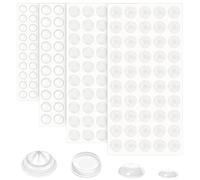 iHaspo Adhesive Rubber Feet, 200 Pieces Rubber Nubs for Glass Plates, Transparent Stop Buffers, Door Buffers Furniture, Cupboards, Keyboard (4 Sizes)