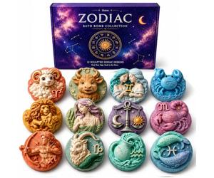 iHave Bath Bombs for Women & Kids, 12 Zodiac Bath Bomb Gift Set | 12 Handmade Zodiac Bath Bombs with Colorful Fizz & Soothing Scents - Perfect Spa Gifts for Women, Kids & Teen Girls