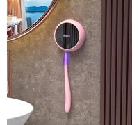 iHave Toothbrush Sanitizer and Holder - Wall-Mounted UV Toothbrush Holder, Travel Toothbrush Cleaner & Toothbrush Covers, Stylish Bathroom Decor & Accessories for Home & RV, Pink