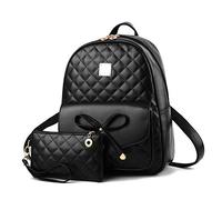 IHAYNER 2-PCS Girls Fashion Backpack Bowknot Cute Mini Backpack PU Leather Rucksack Purse for Women COMET